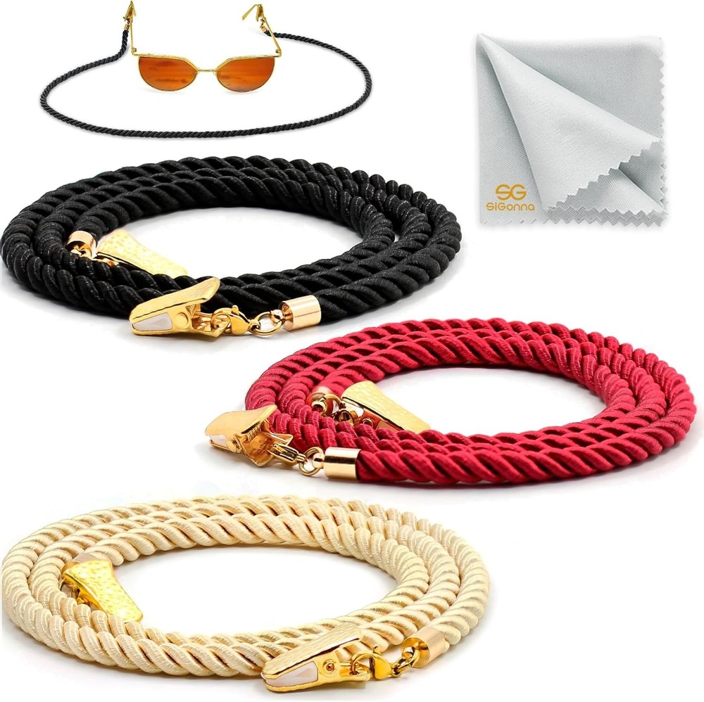 Versatile Glasses Strap – Non‑Slip Alligator, Silicone Loop, Lobster Clasp