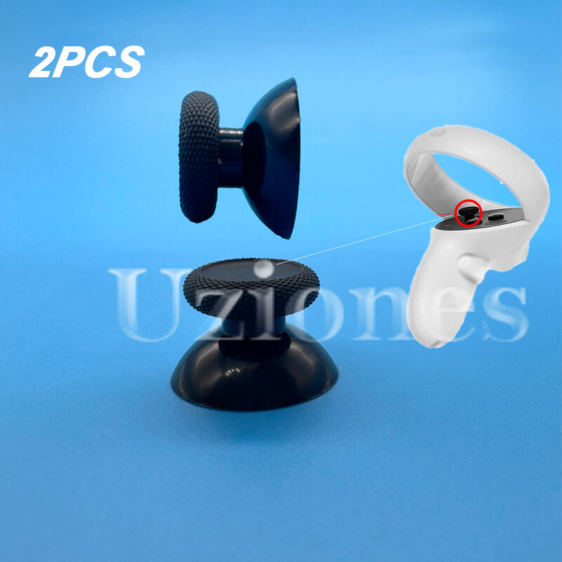 2PCS For Meta Quest 2 VR Handle Controller Headset Joystick Caps Black