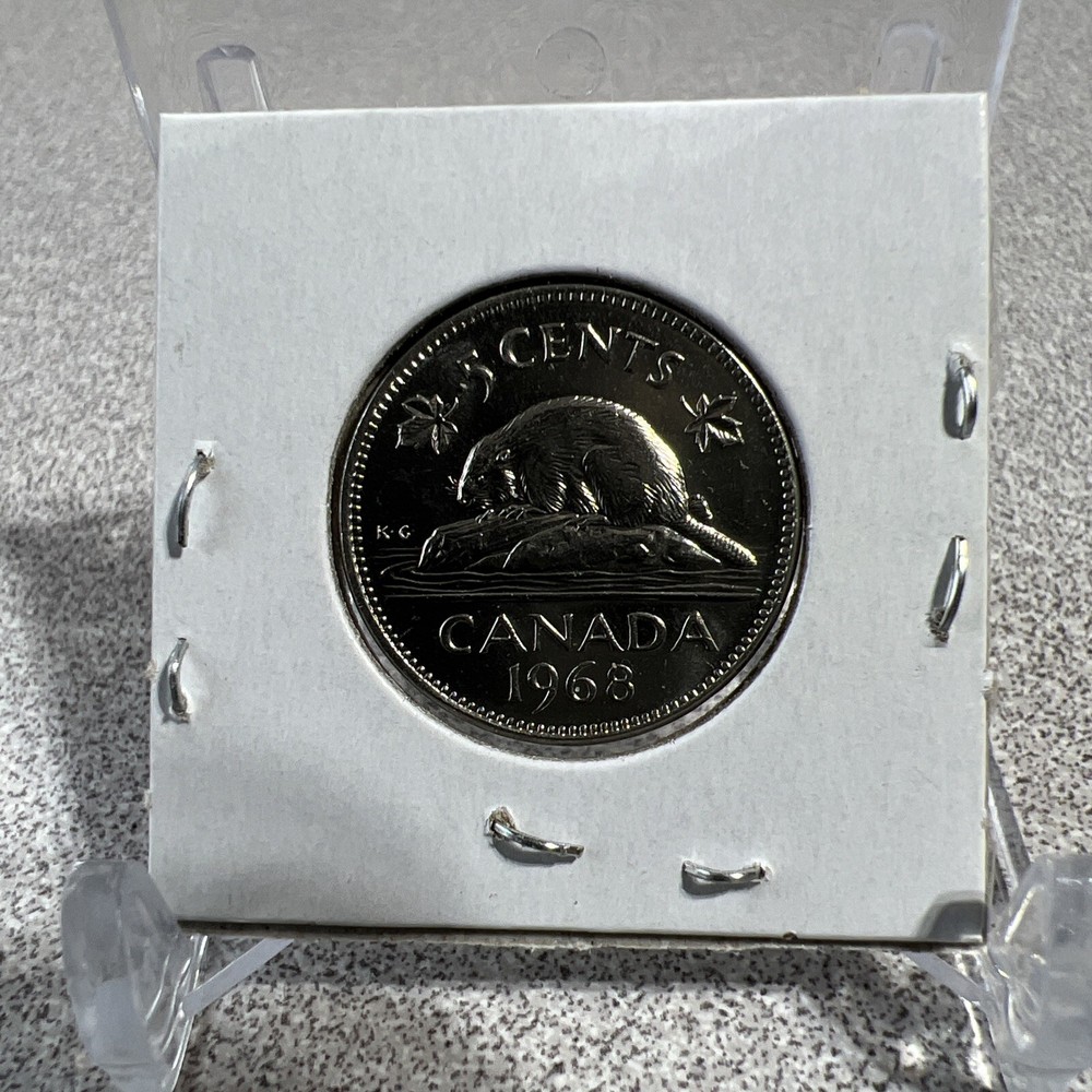 1968 CANADA 5 CENTS COIN