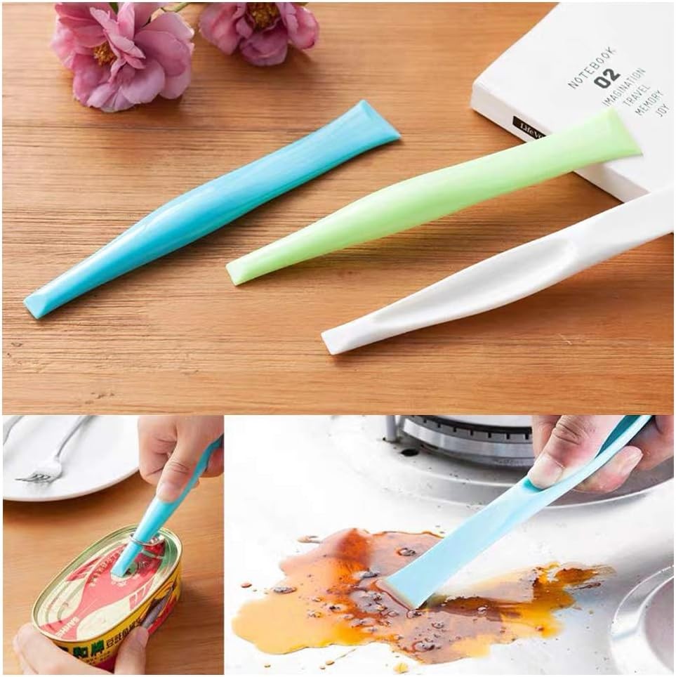 3 PCS Multipurpose Cleaning Scraper Tool - Non-Scratch Hard Plastic Sticker Scra