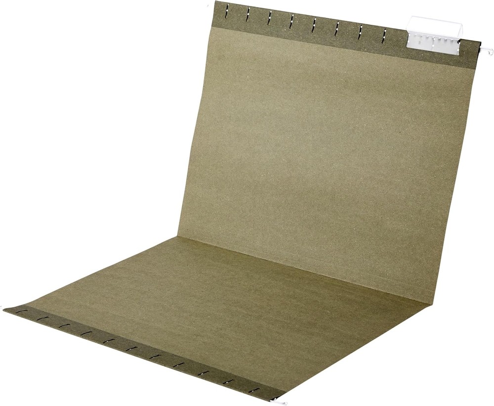 Amazon Basics Hanging File Folders, 1/5-Cut Tabs, 50 Pack, Standard Green