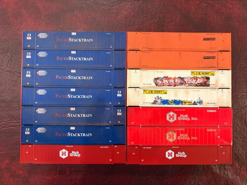 HO Scale 53' Weathered Container See Variations