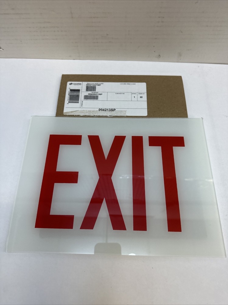 Cooper Lighting Red Exit Sign 000072427087
