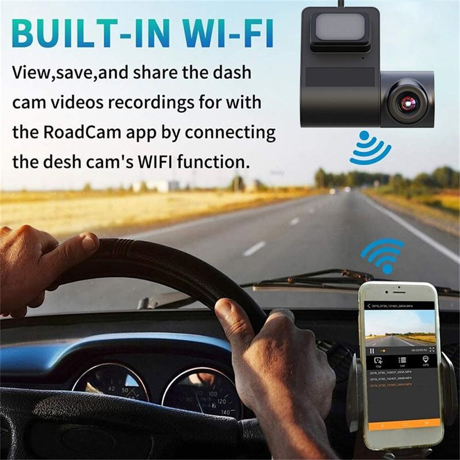 Car DVR Camera Hidden Dash Cam Video Recorder Recording G-sensor ADAS Android