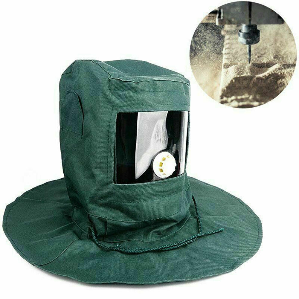 Sand Blasting Tool Anti-wind Dustproof Hood Caps Protective Face Shield US