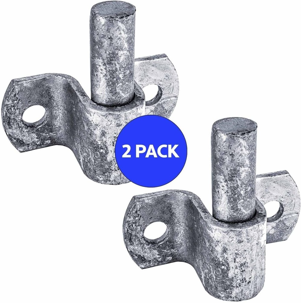 Galvanized Steel Chain Link Gate Hinge - 2 Pack