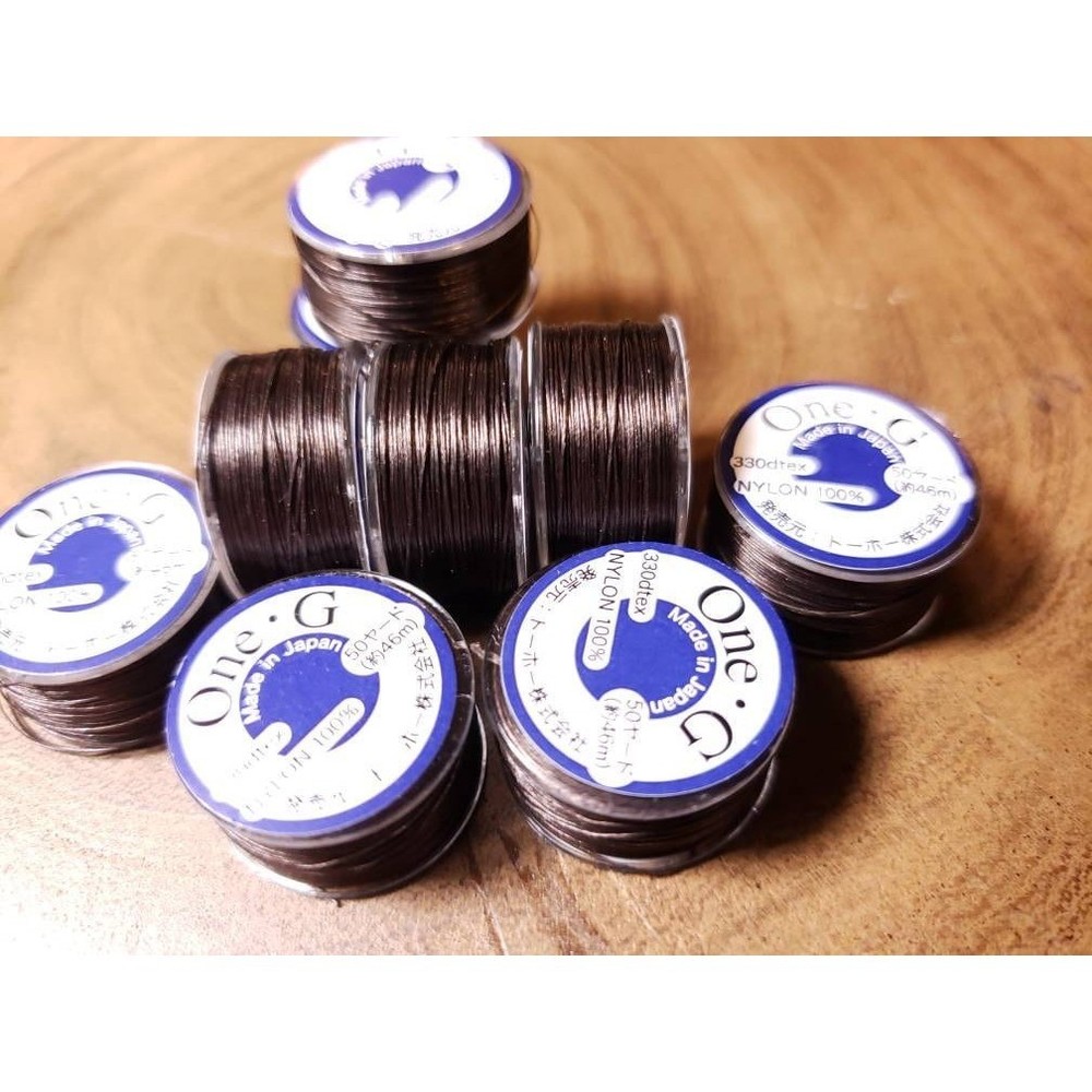 Brown One-G Toho Beading Thread 50 yards on Spool