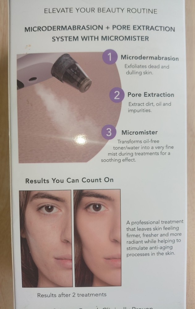Spa Sciences BELLA Microdermabrasion Pore Extraction USB Rechargeable