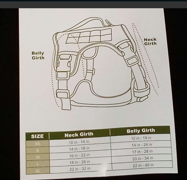 Aunzo Dog Harness Non-Pull Adjustable Vest with Training Patches Olive Medium
