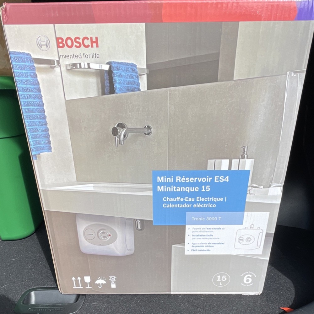 Bosch Tronic 3000 T Compact Electric Water Heater 1440W 15L Under Sink ES4