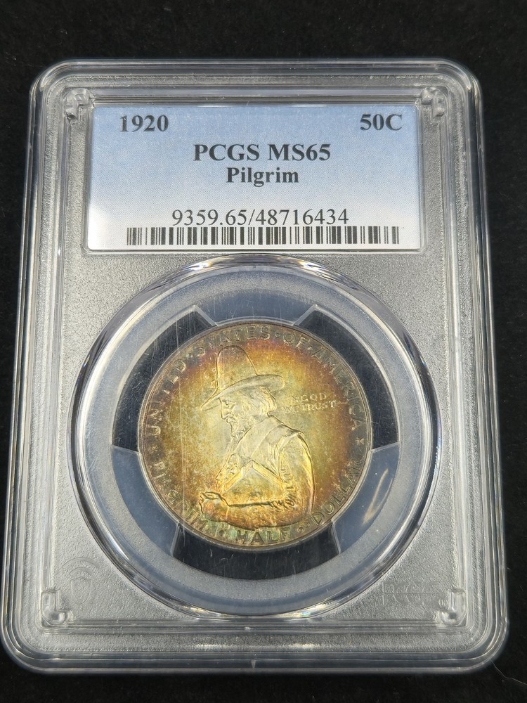 1920 Pilgrim PCGS Ms65 Monster Toned