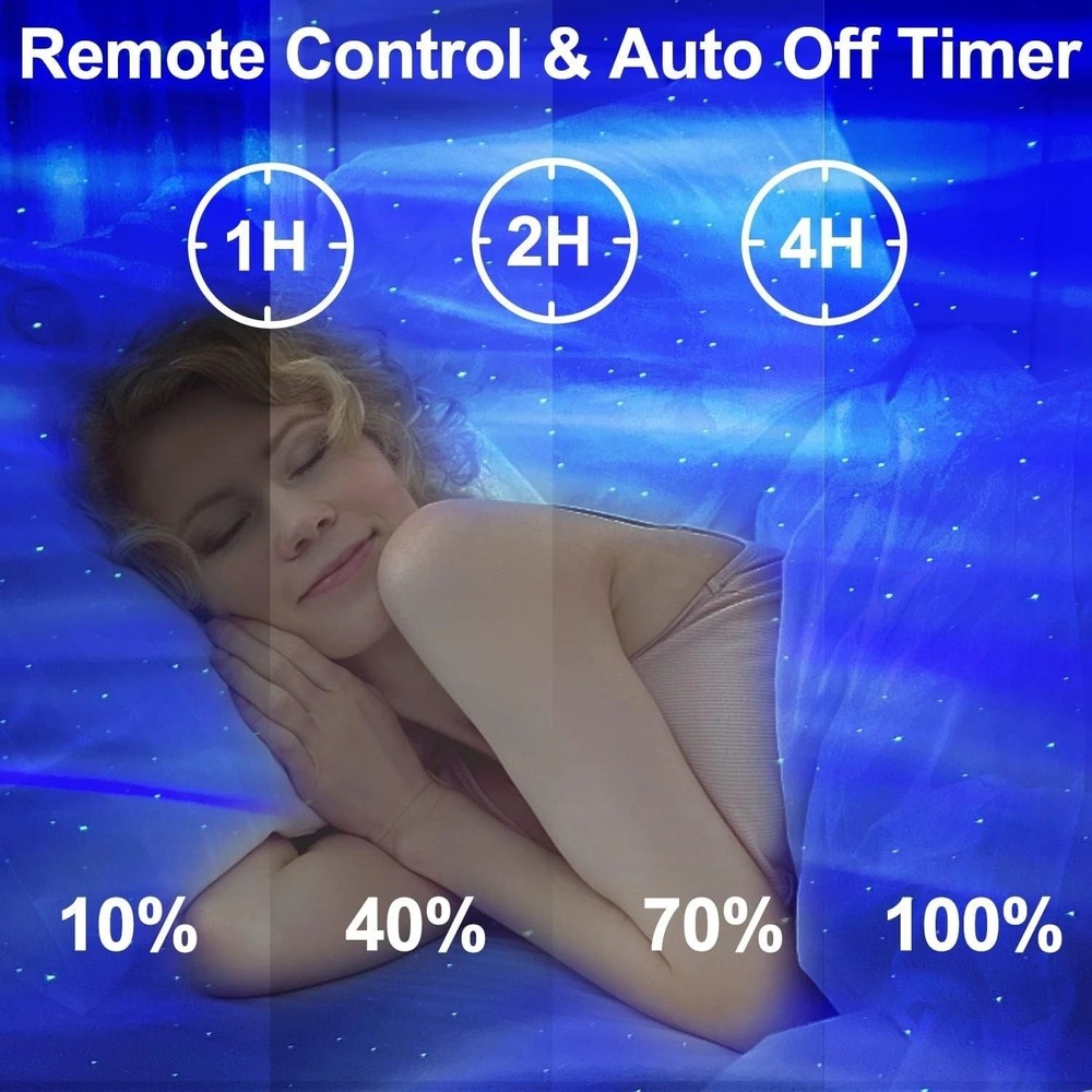 Dynamic Starry Sky Projector with Bluetooth & 33 Lighting Effects for Home Décor