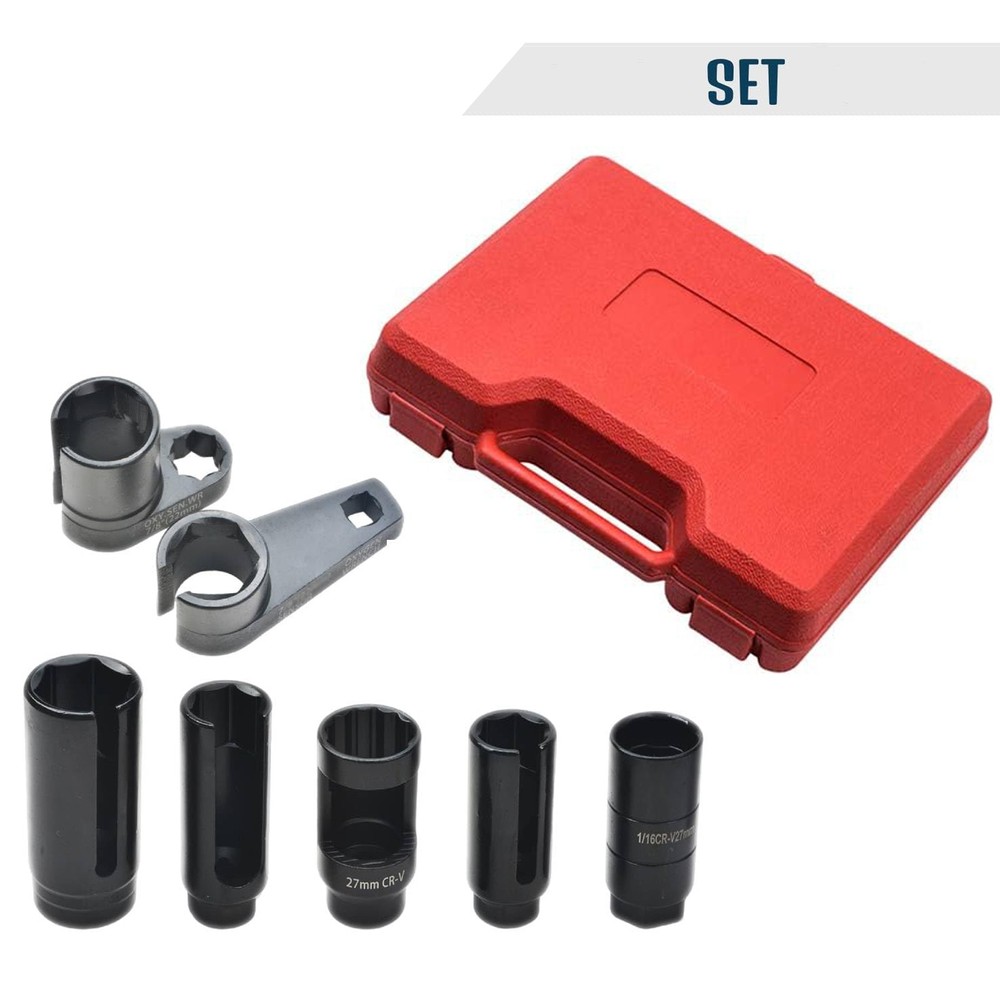 Oxygen Sensor & Oil Pressure Sending Unit Master Sensor Socket Tool Set 7Pcs
