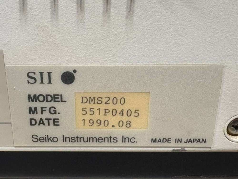 SII Seiko Instruments Dynamic Mechanical Spectrometer Model DMS 200