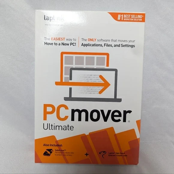 Laplink PCmover Ultimate Software with Ethernet Cable