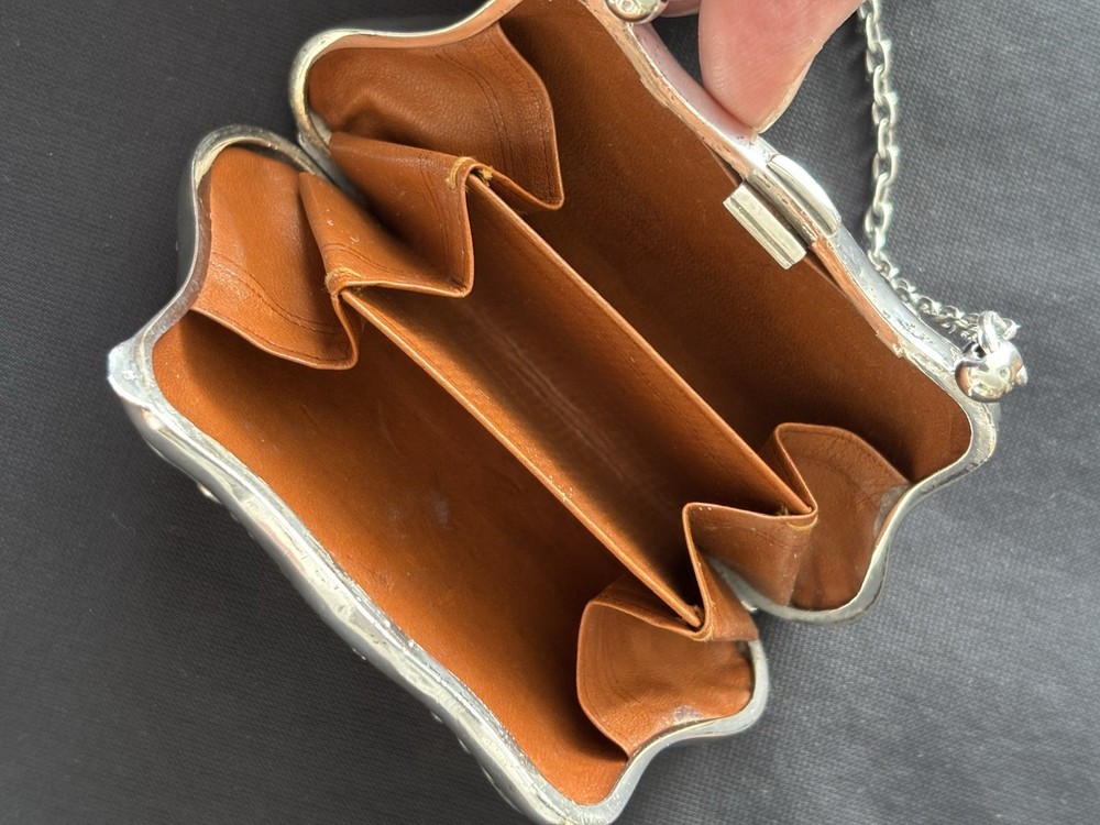 Reynolds Angels Solid Silver Purse, Henry Matthews 1904.