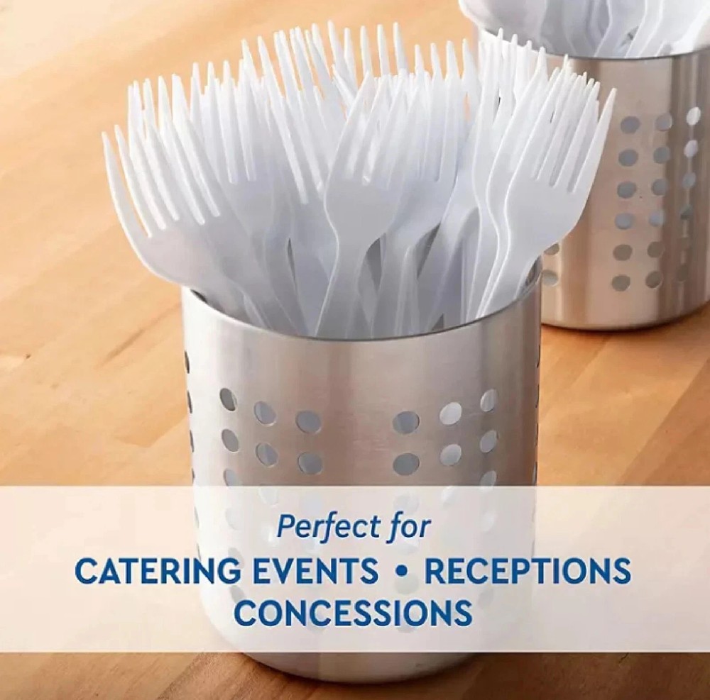 Member's Mark White Plastic Forks (600 ct)