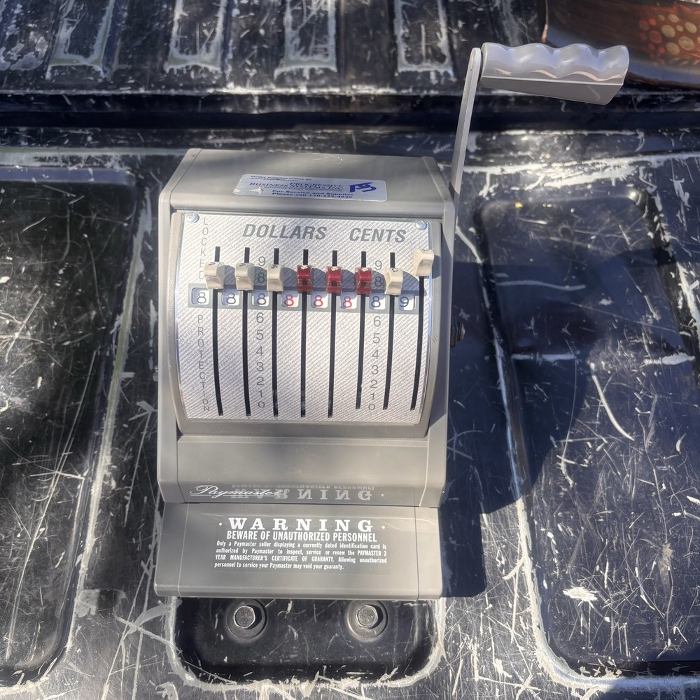 Paymaster 9000-8 Money Order Check Writer Machine