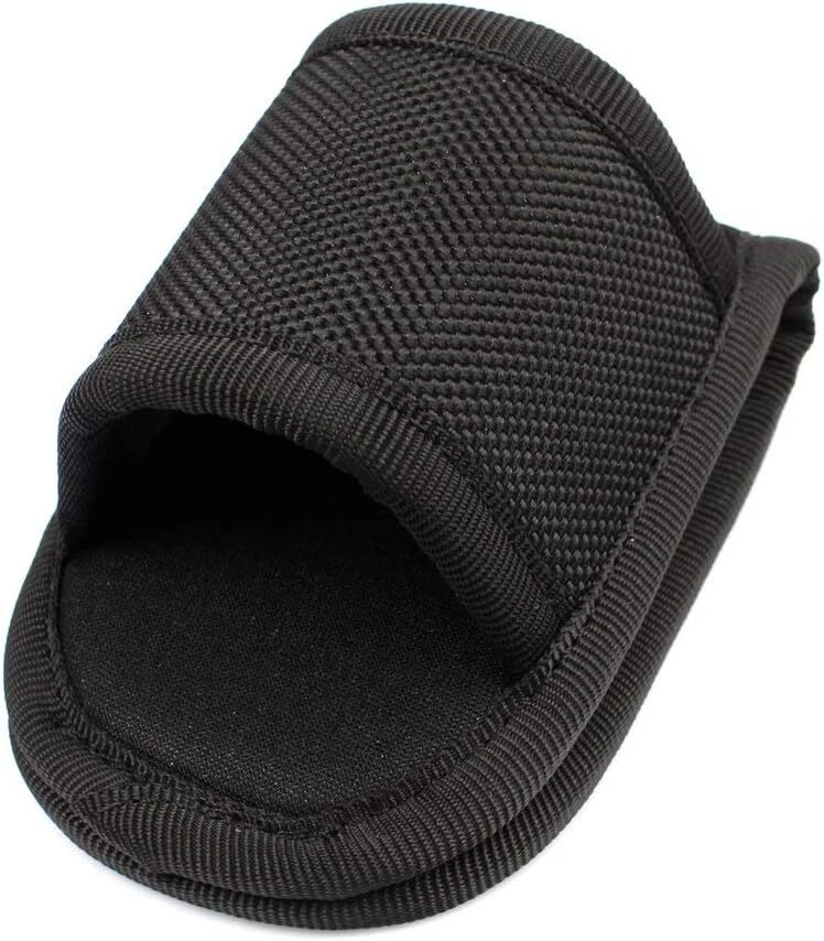 Open Top Compact Light Pouch for Duty Belt, D Cell Flashlight Black