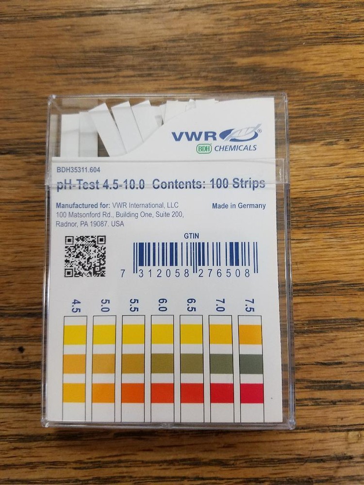 BDH PH TEST STRIPS 4.5-10.0  1EA= 100STRIPS