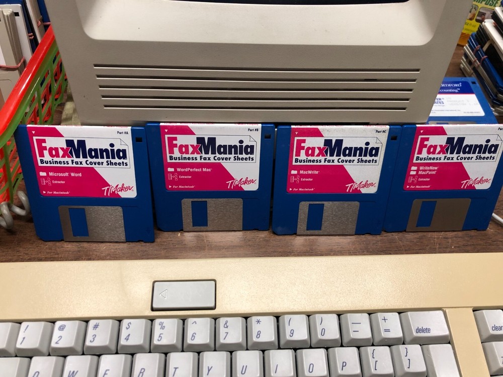 Fax Mania Software 3-1/2" disks - vintage Mac software