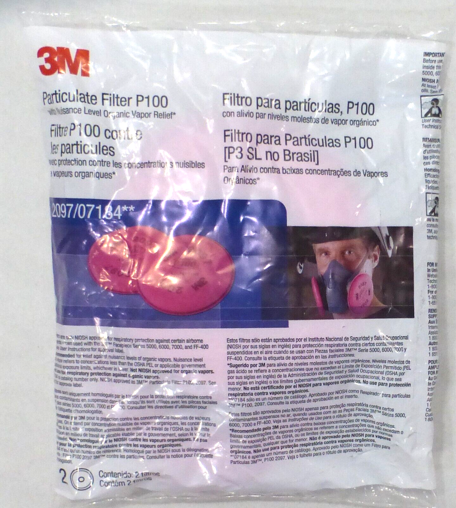 (2 Pack) 3M Particulate Filter P100, NEW