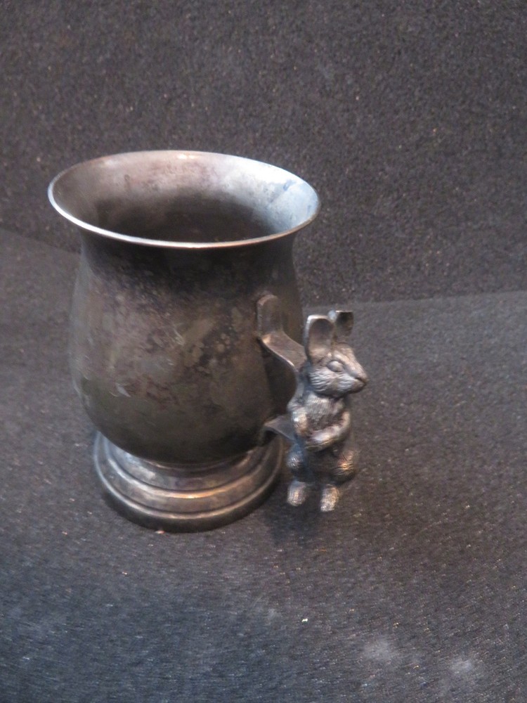 Vintage Grenadier silverplate Cup Mug Rabbit Handle