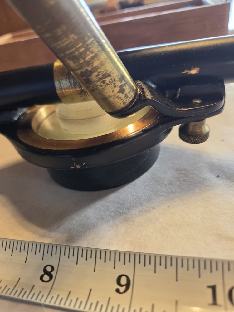 Vintage Compascope with Wooden Case. Post WW2, working! with Working Light.