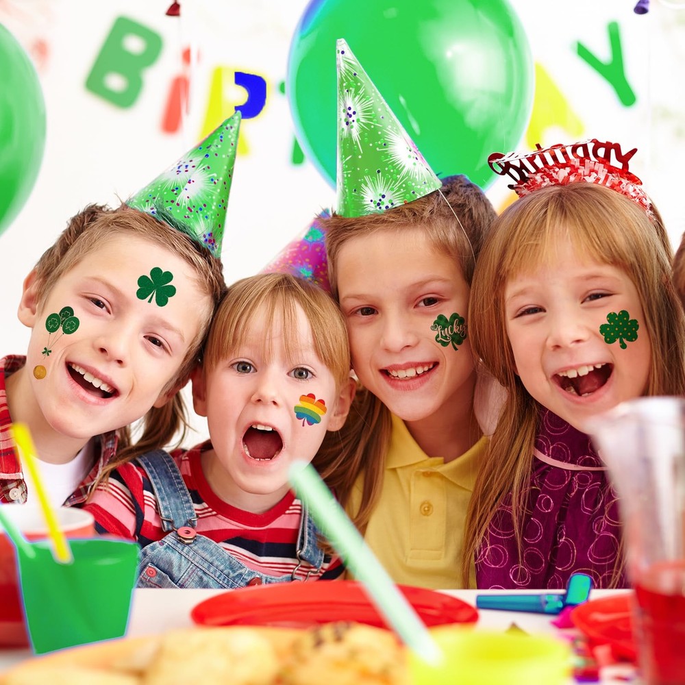 Glitter St Patricks Day Temporary Tattoos, 23 Sheets St Patricks Day accessor...