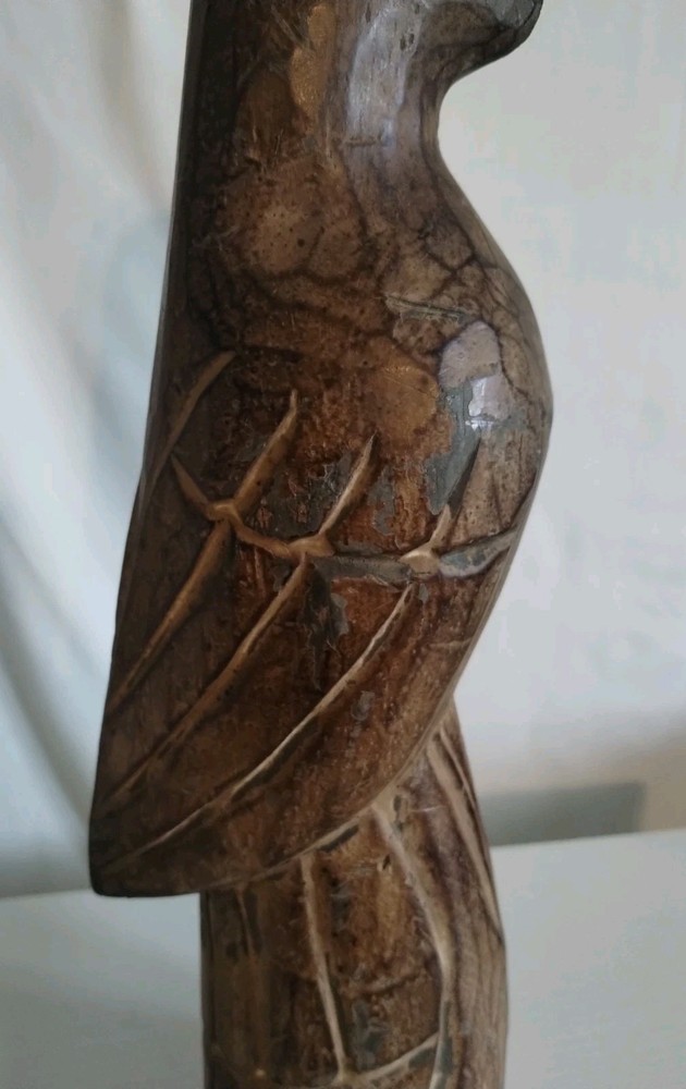 Carved Wooden Parrot