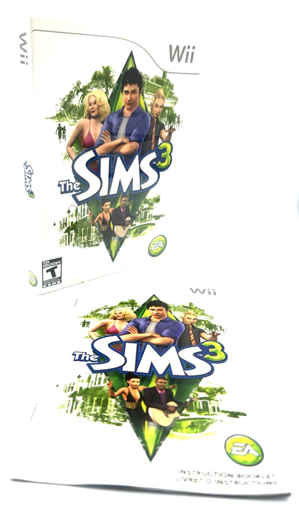 Nintendo Wii The Sims 3 EMPTY Case w/ Manual