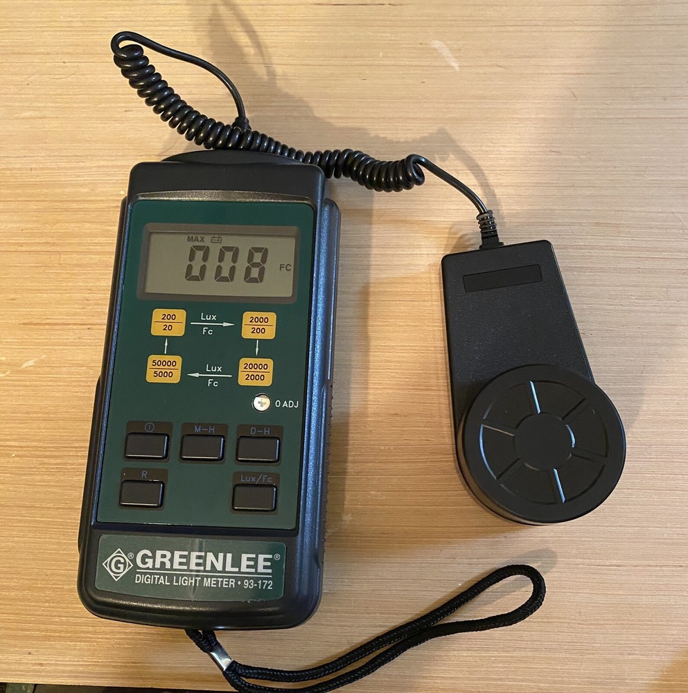 Greenlee Digital Light Meter 93-172, Great Condition, includes Case