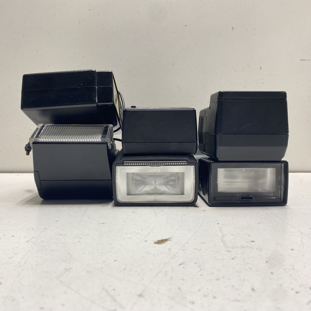 Lot of 6 Assorted Camera Flashes