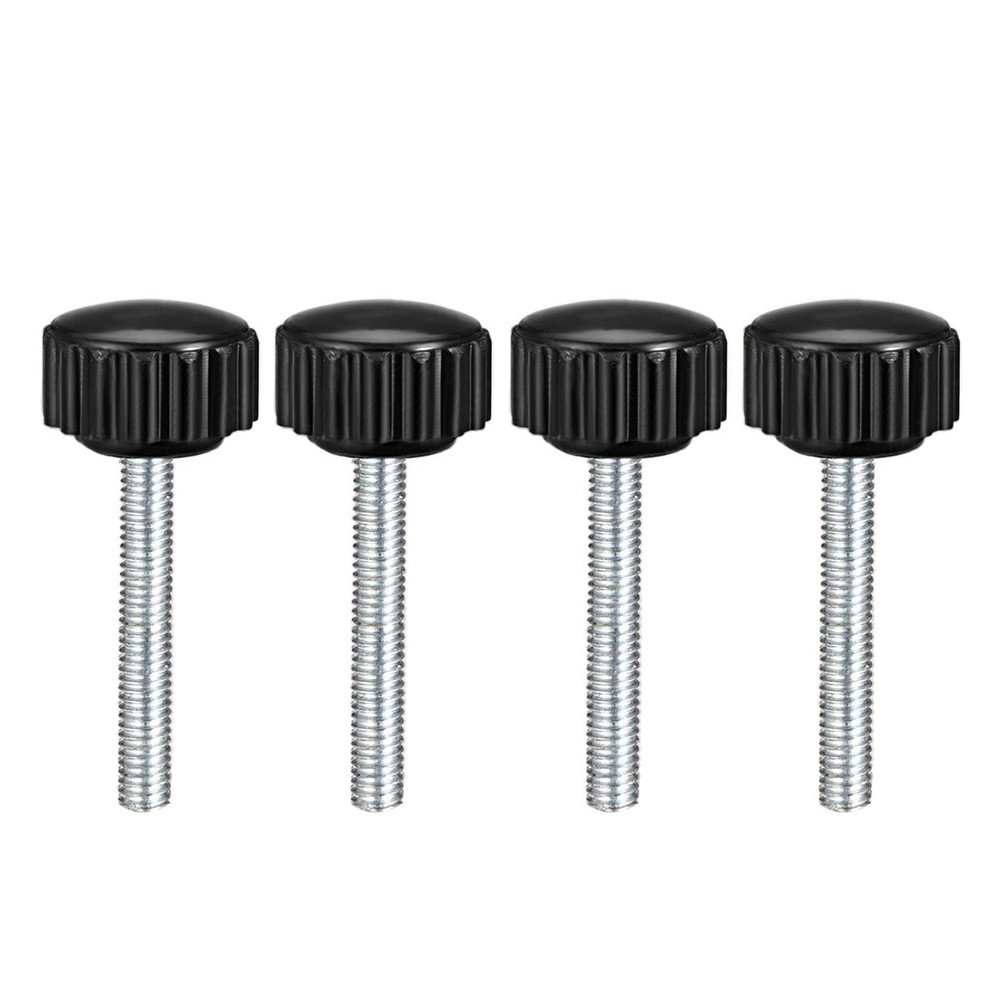 M4 x 30mm male thread knurled locking knobs 4 pcs