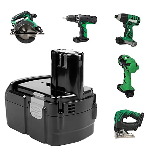 [2Pack] 18V 6.0Ah! High-Output Battery for Hitachi Power Tools BCL1815 Pack 2