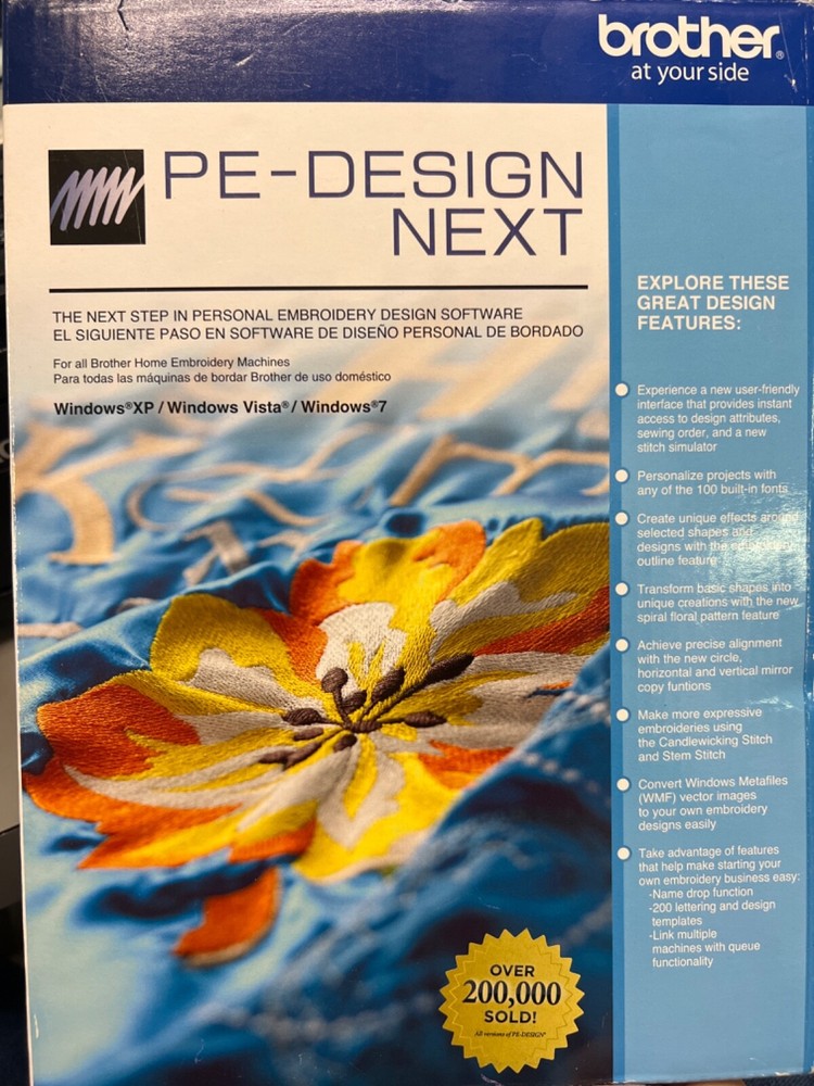 Brother PE-Design Next Digitizing Software NEW UNOPENED FULL SOFTWARE