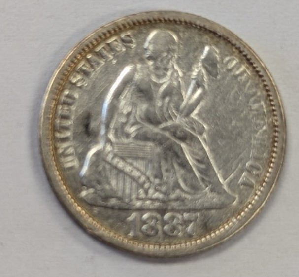 1887 Seated Liberty Dime ~ #461