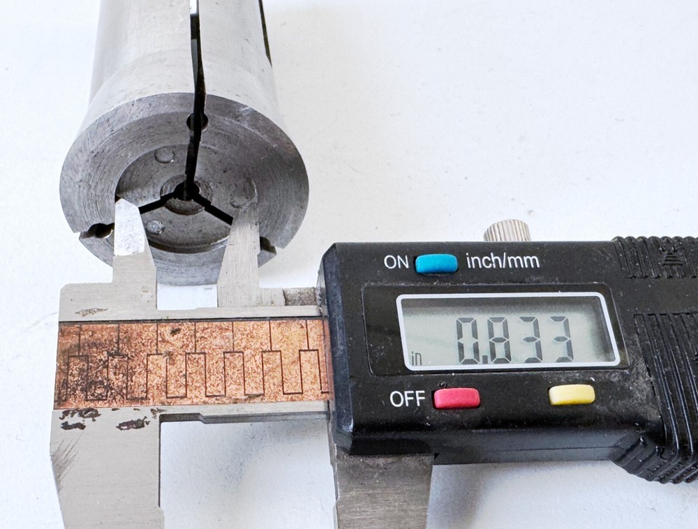 HARDINGE E2 5C Emergency Collet Internal & External Threads .833" Counter Bore