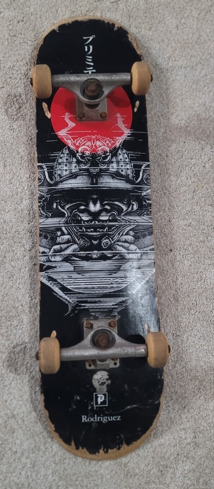 (Used) Primitive Skateboard. With Samurai Design.