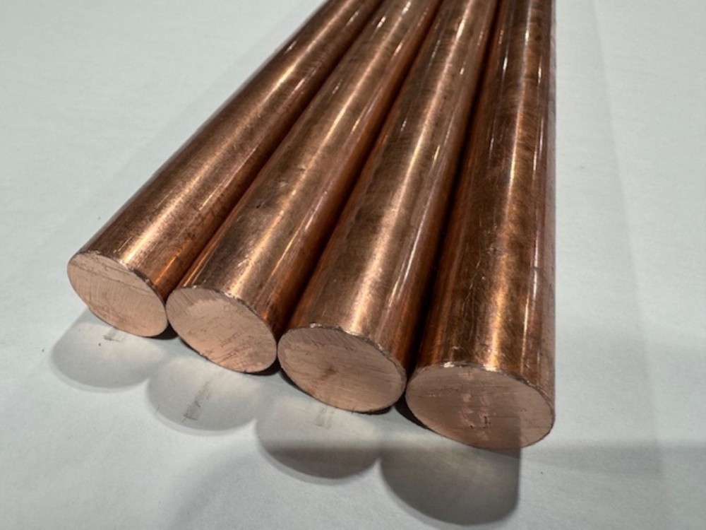 [4 PACK] 3/4" Diameter Copper Rod x 1 Inch Long, 110 Copper