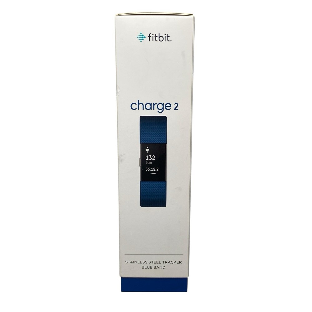 Fitbit Charge 2 Wristband Activity Tracker, Large - Blue
