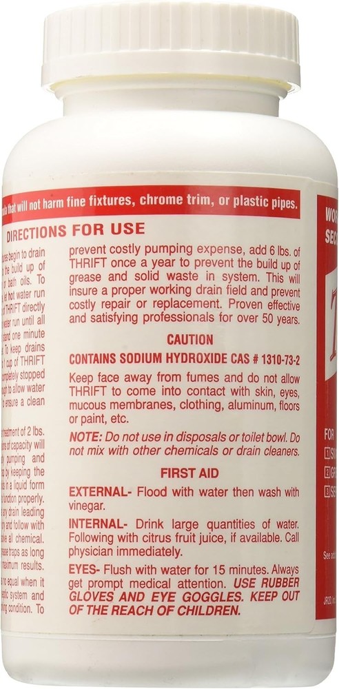 Alkaline Drain Cleaner 1lb Granules Fast-Acting, Odorless, Multi-Surface Use ...