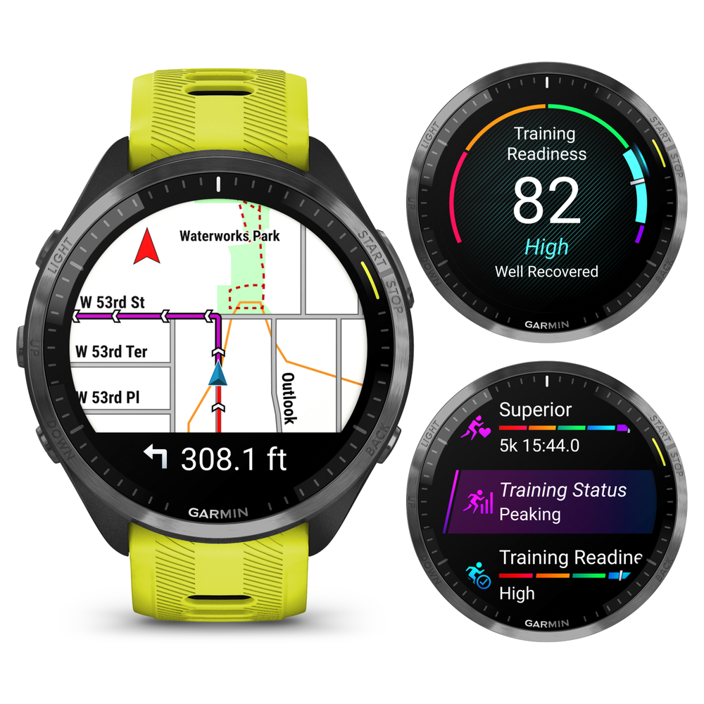 Garmin Forerunner 965 GPS Running Smartwatch AMOLED Yellow Titanium