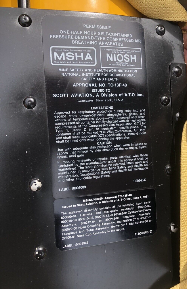 Scott SCBA Industrial Air Pack