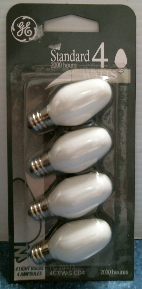 GE Standard Night Light Bulbs 4 pk.  (20573) FS