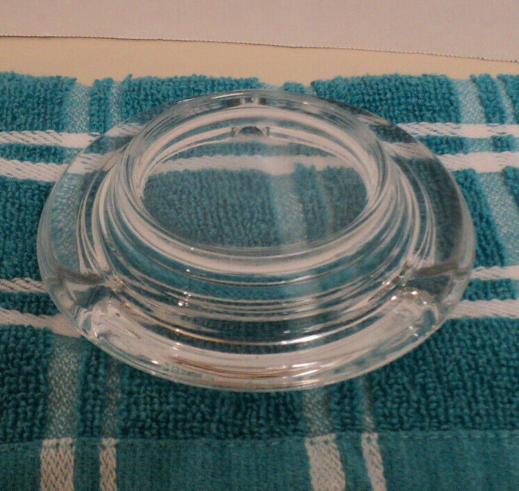Ash Tray Basic Clear 4" Across Ex Condition ... AUCT#6501