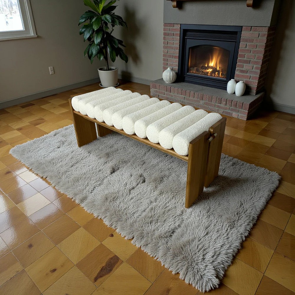 Denver Modern Jasper Bench in White Oak