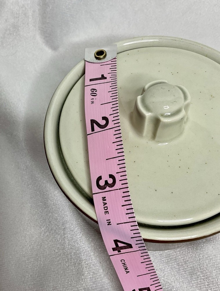 Brown & Ivory Sugar Bowl with Lid