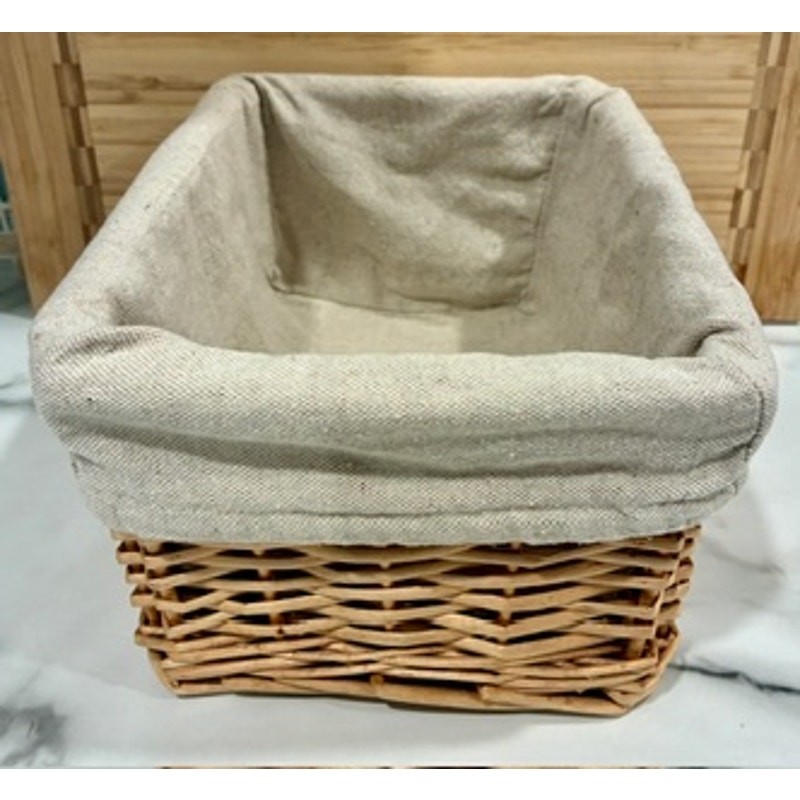 Modern Wicker Storage Basket w/ Washable Liner - Monogrammed Things