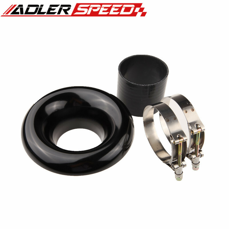 3.5" Universal Black Velocity Stack For Cold/Ram Engine Air Intake/Turbo Horn
